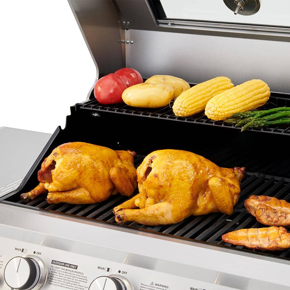 Mesa 300 Stainless Steel 3-Burner Propane Gas Grill with Side Burner