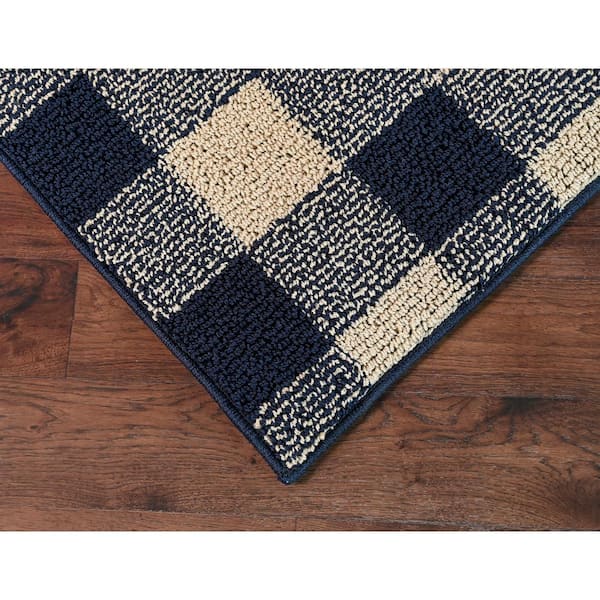Country Living Navy/Ivory 5 ft. x 7 ft. Indoor/Outdoor Area Rug