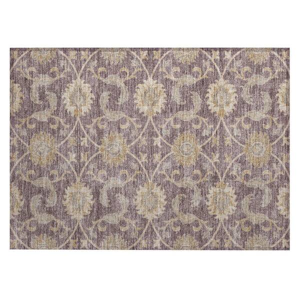 Chantille Machine Washable Indoor/Outdoor Abstract ACN3130 Plum 3 ft. x 4 ft. Area Rug