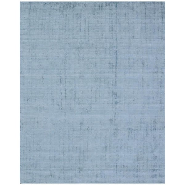 HomeRoots Denim Blue 10 ft. x 14 ft. Solid Color Area Rug