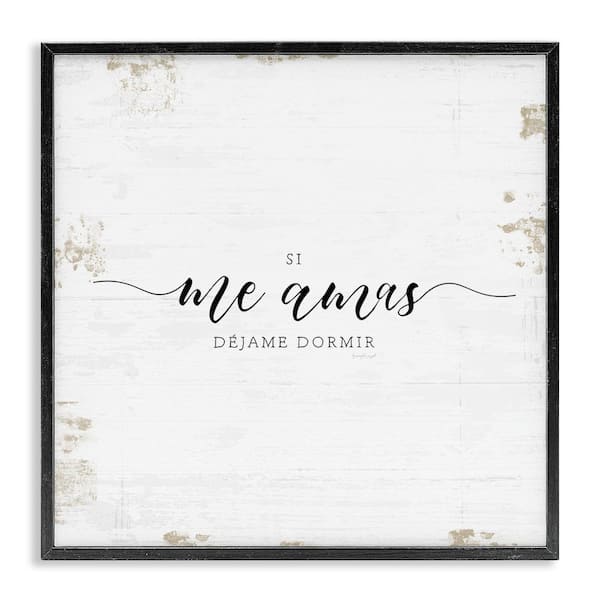 Stupell Industries Let Me Sleep by Jennifer Pugh Black Framed Typography Giclee Art Print 24 in. x 24 in.