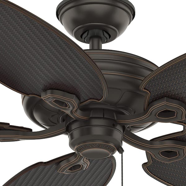 Casablanca Charthouse 54 inch Ceiling Fan in Onyx Bengal with 5 Curacao Plastic Blade - 55073