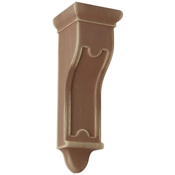 4 in. x 12 in. x 4 in. Weathered Brown Arts and Crafts Wood Vintage Decor Corbel