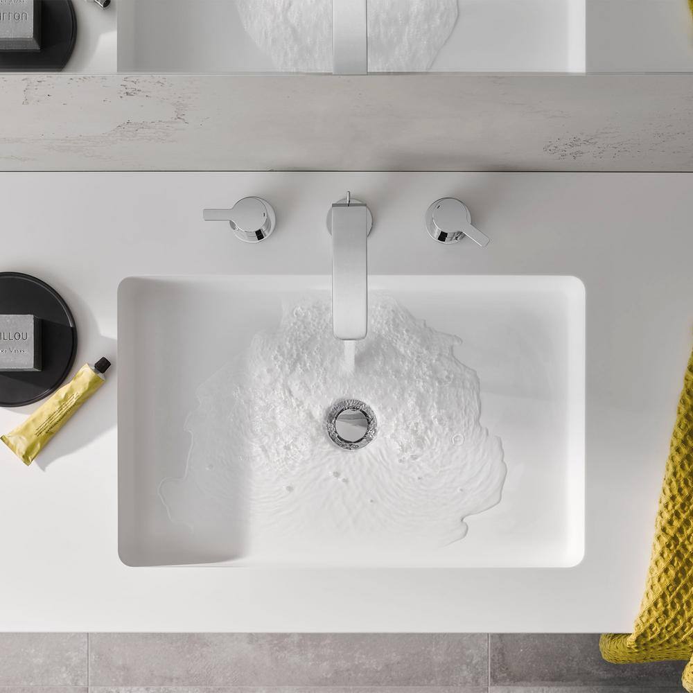 Lineare Minimalist Chrome Double-Handle Bathroom Faucet