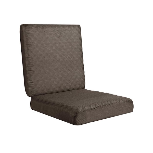 Brown Egg Crate Foam Recliner Cushion with Back Support for Long Sitting, Non-Slip Seat Pad (20 x 20 x 4 in, Set of 1)