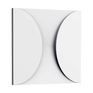 1-1/8 in. x 1 ft. x 1 ft. Circle Primed White Polyurethane Decorative 3D Wall Paneling (1-Pack)