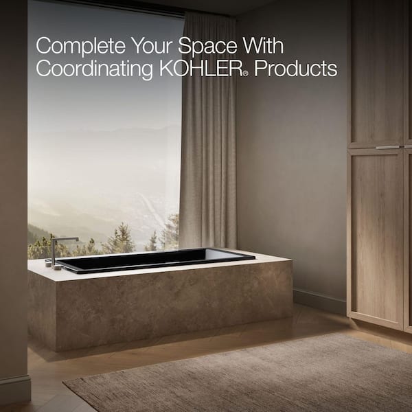 KOHLER Underscore 66 in. x 32 in. Rectangular Soaking Bathtub with