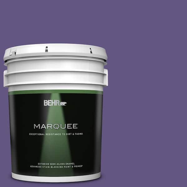 BEHR MARQUEE 5 gal. #PPU16-02 Vigorous Violet Semi-Gloss Enamel Exterior Paint & Primer