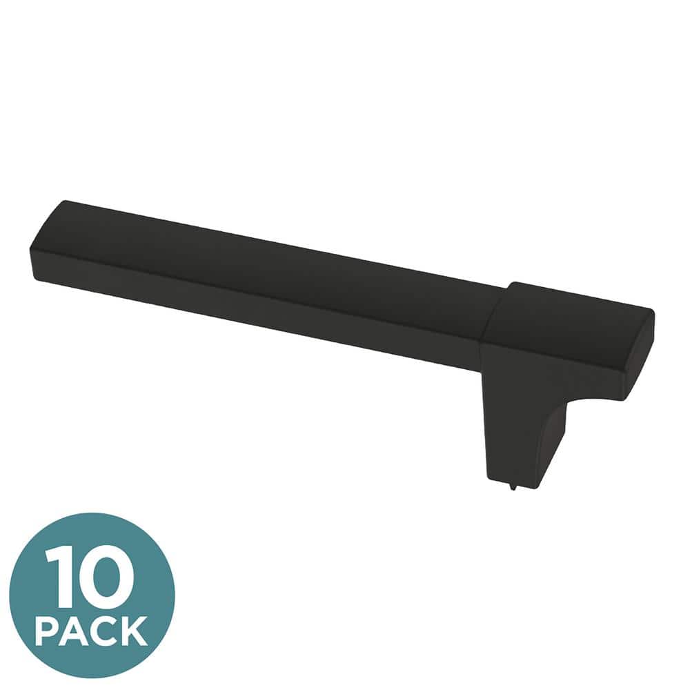 (10-Pack) Modern Track 3-23/32 in. (94 mm) Modern Matte Black T-Shaped Bar Cabinet Knobs price history on PriceWatchPro