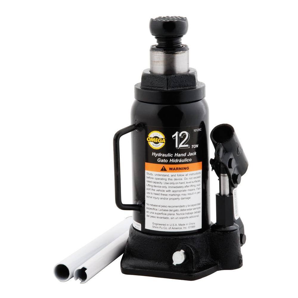 Omega 12 Ton Hydraulic Bottle Jack 10125b The Home Depot
