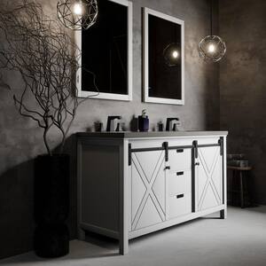 Marsyas 60 in W x 22 in D White Double Bath Vanity without Top