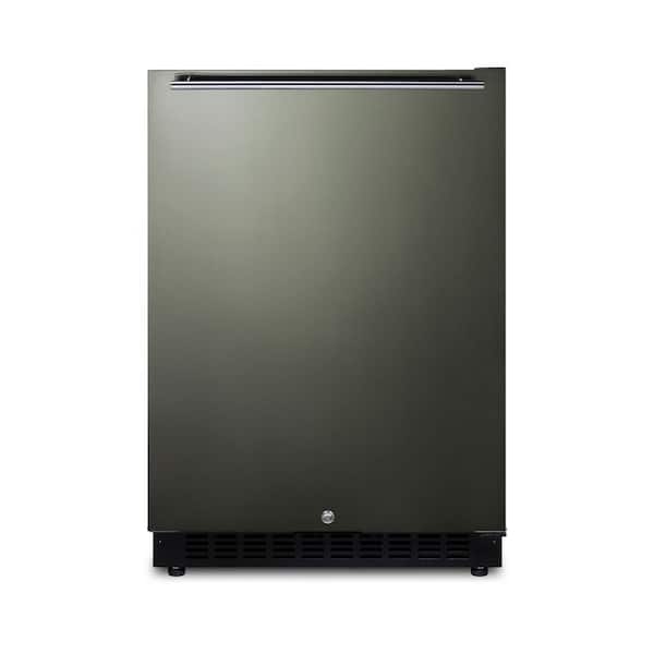 Summit Appliance 24 in. 4.8 cu. ft. Mini Fridge in Black Stainless Steel