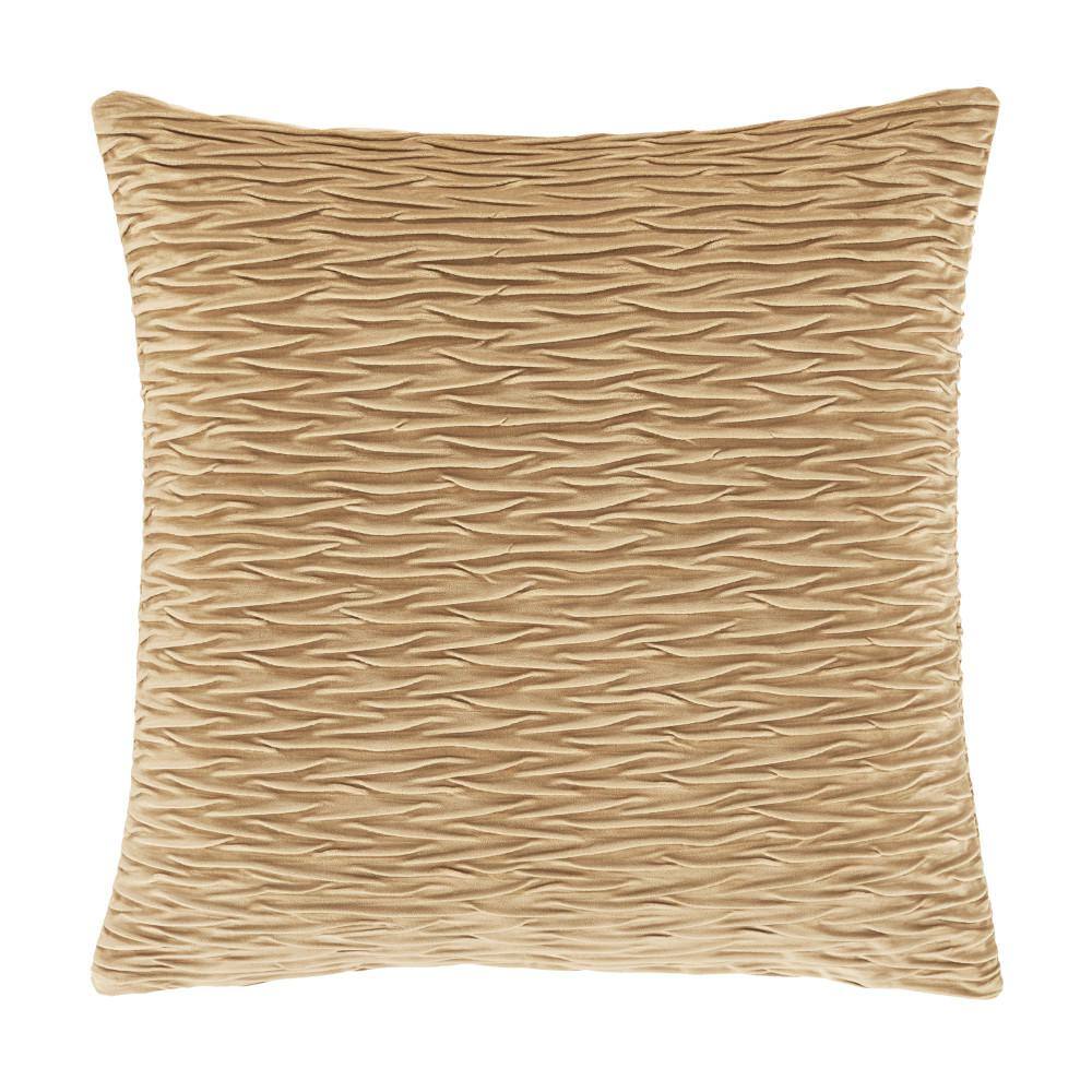 Toulhouse Ripple Gold Polyester 20 in. Square Decorative Throw Pillow Cover 20 x 20 in. price history on PriceWatchPro