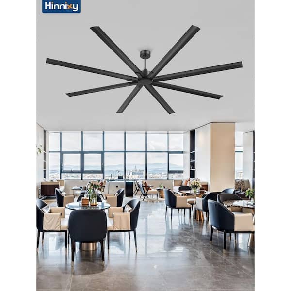 HINNIXY 108 in. (9 ft. ) Indoor Black Downrod High Volume (HVLS