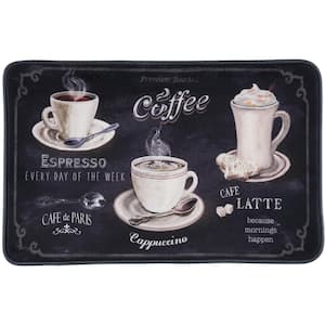 Cappuccino Latte Mocha 20 in. x 30 in. Anti-Fatigue Kitchen Mat