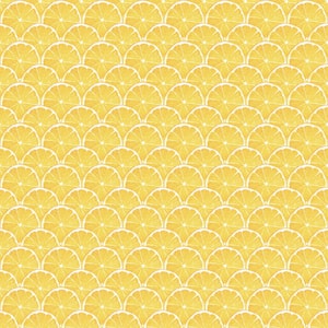 Lemon Scallop Yellow Matte Finish Vinyl on Non-Woven Non-Pasted Wallpaper Roll