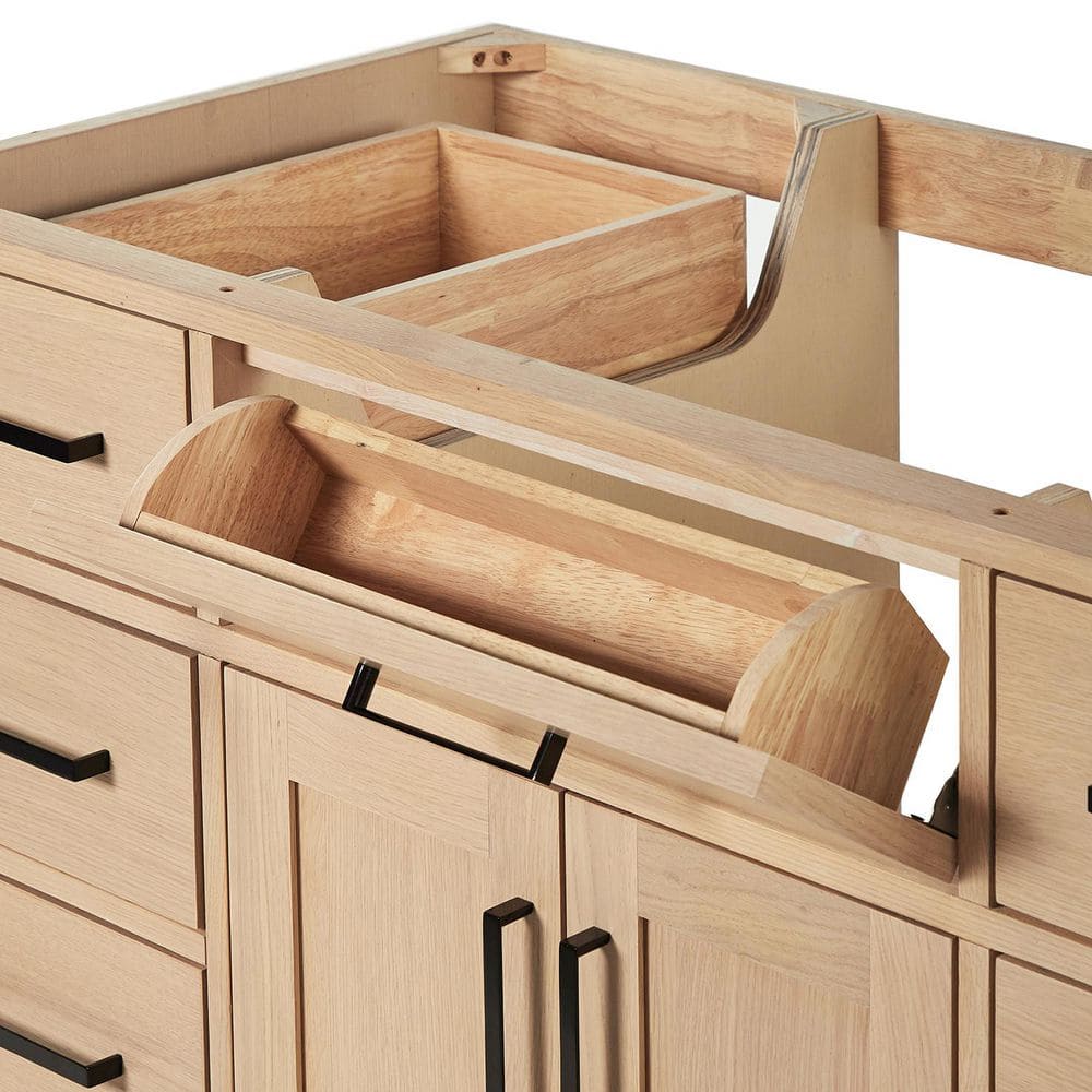 Hepburn 48" Light Brown Oak Bathroom Vanity Base