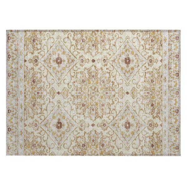 Chantille Machine Washable Indoor/Outdoor Abstract ACN3155 Cream 3 ft. x 4 ft. Area Rug