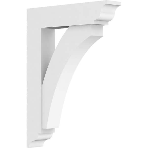 Ekena Millwork Standard Thorton 3 in. W x 24 in. H x 18 in. D Signature Urethane Polyurethane Bracket With Traditional Ends