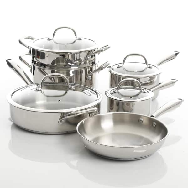 Nevlers 15 Pcs Stainless Steel Pots and Pans Set