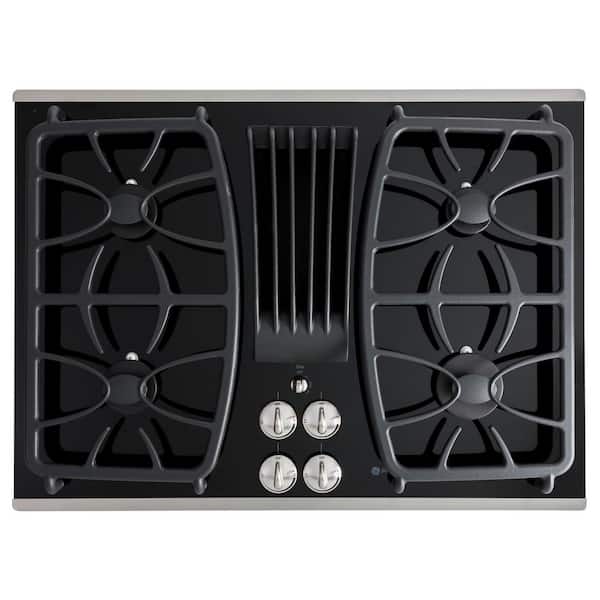 GE Profile 30 in. Gas Downdraft Cooktop in Stainless Steel with 4 Burners