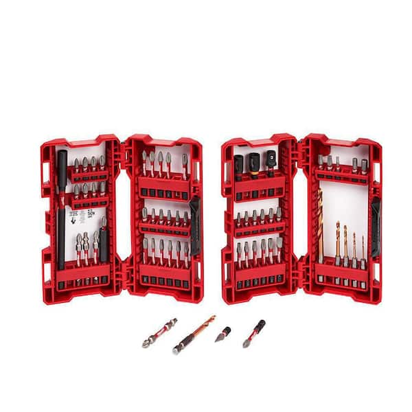 Milwaukee SHOCKWAVE Impact Duty Alloy Steel Screw Driver Drill Bit Set (60-Piece)