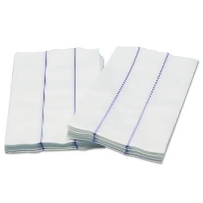 13 in. x 24 in. White/Blue Tuff-Job Premium Foodservice Towel ,1/4 Fold, (72-Carton)