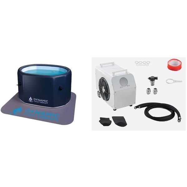 Dynamic Series 1-Person 1-Jet Oval Cold Plunge Tub, Chills and Heats w/ Dual Filter System with Cover and Ground Mat