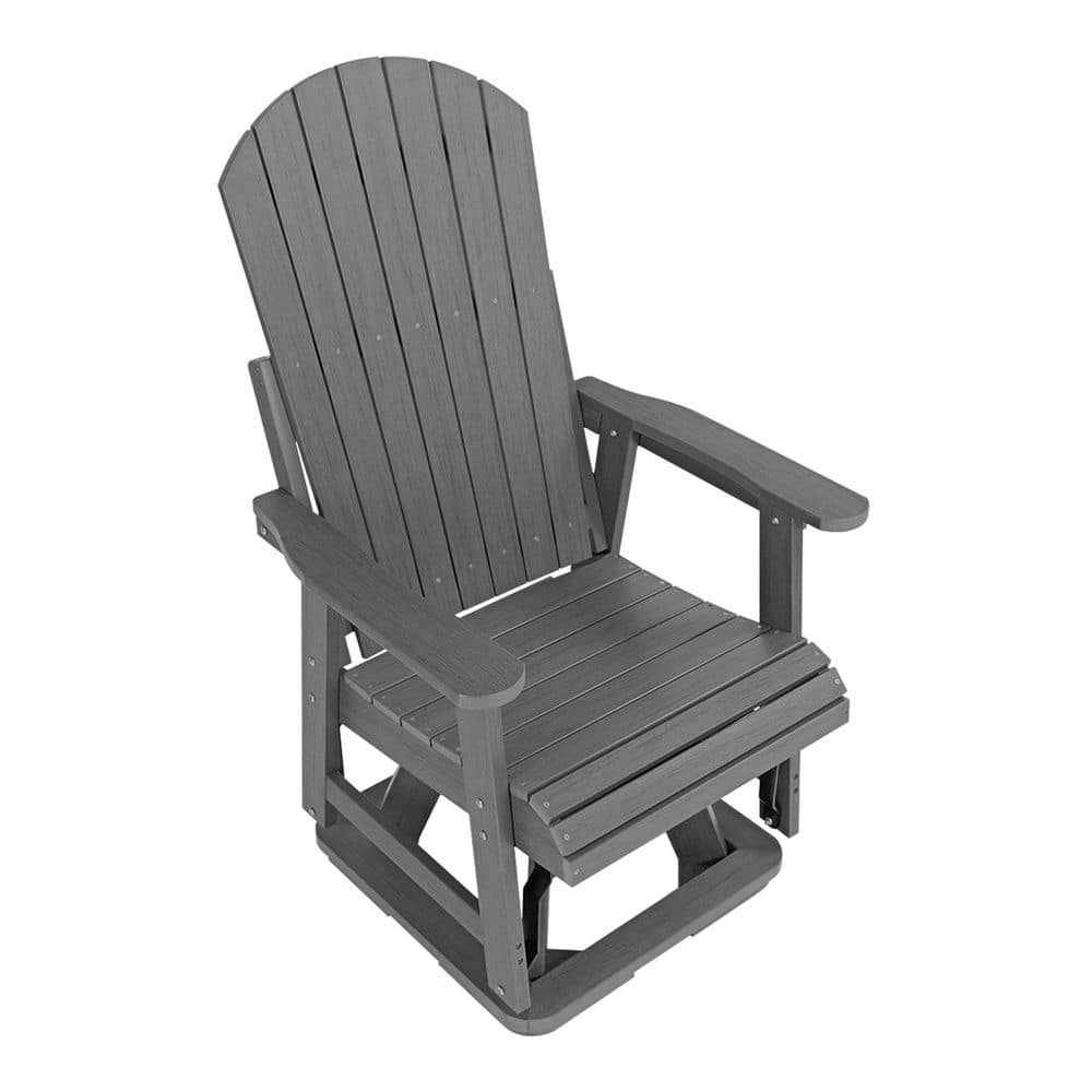 28 in. Poly Lumber Plastic Swivel Patio Glider, 1-Person, Weather Resistant, Heavy Duty 400 lbs, Deep Gray price history on PriceWatchPro