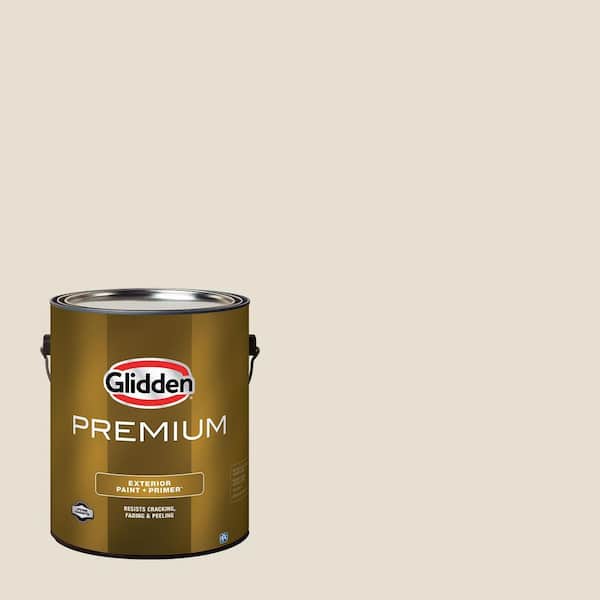Glidden Premium 1 gal. PPG1008-1 Focus Semi-Gloss Exterior Latex Paint