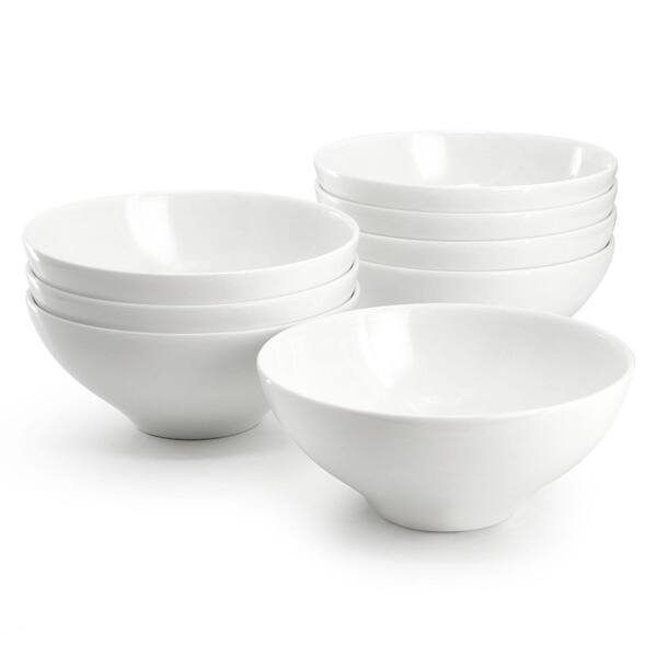 GIBSON elite White Peninsula 22 fl. oz. 6.5 in. White Bone China
