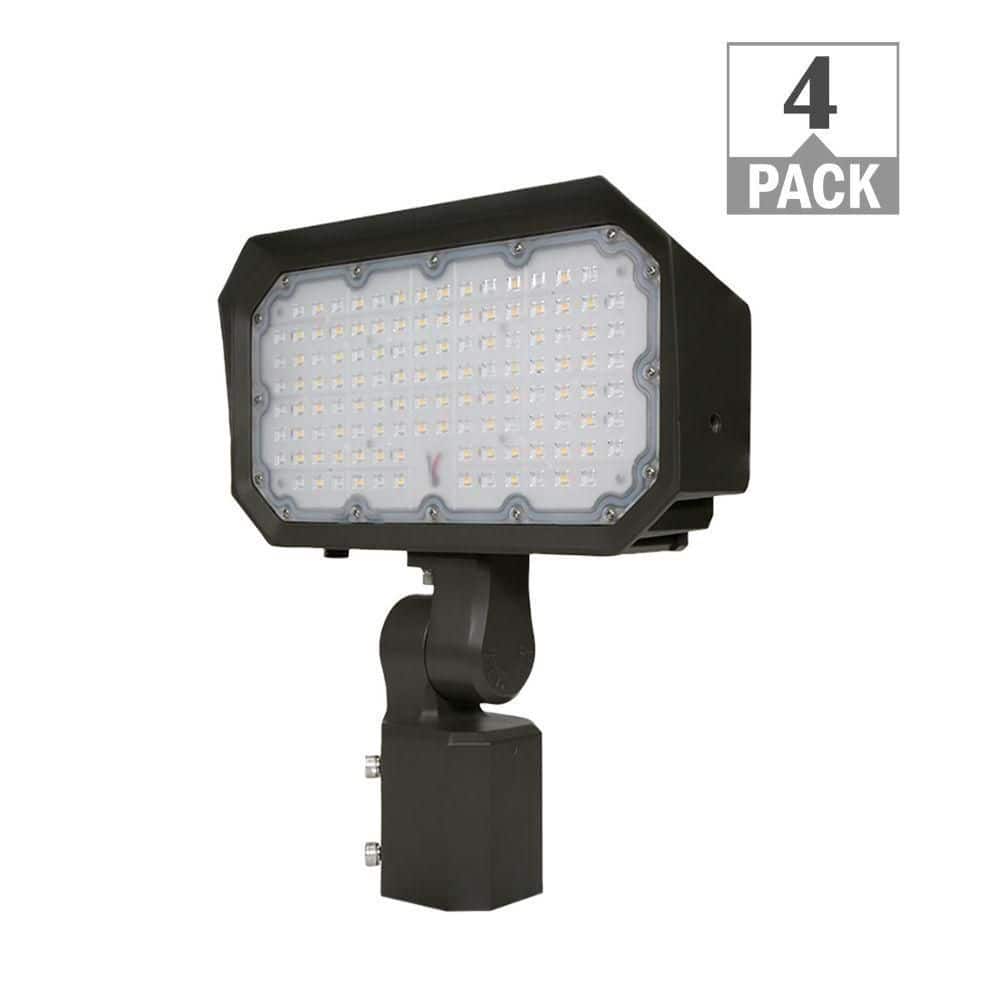 250-Watt Equivalent 12 in. 11700 Lumens Bronze Outdoor Integrated LED Flood
