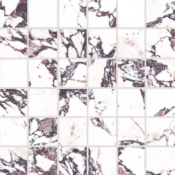 Touche 2 in. Square Rubis 12 in. x 12 in. Porcelain Floor and Wall Mosaic Tile (8.82 sq. ft./Case)