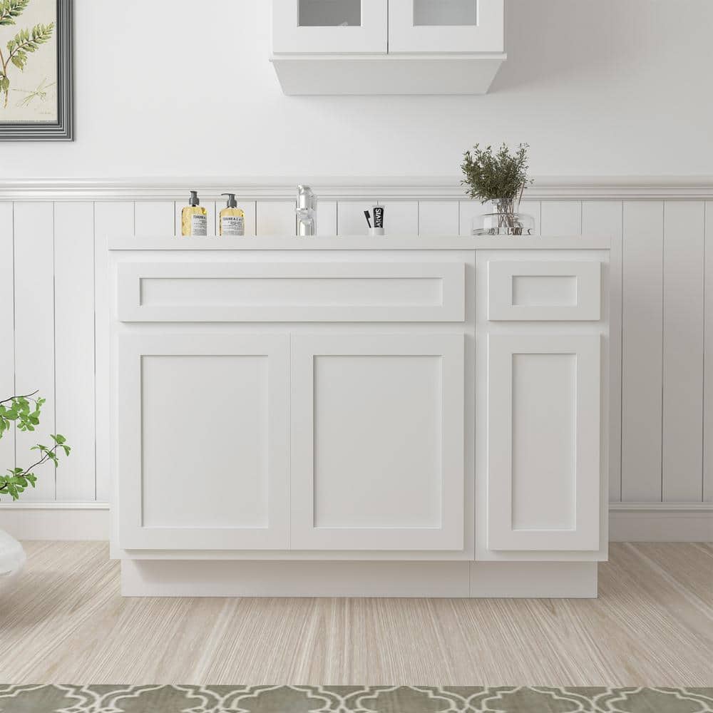 42 in. W x 21 in. D x 32.5 in. H Bath Vanity Cabinet without Top in White (Unassembled) price history on PriceWatchPro