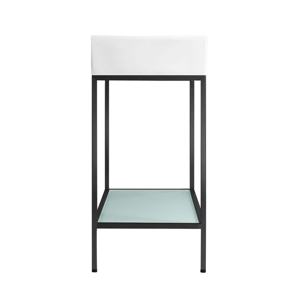 Pierre 24" Matte Black Metal Frame Freestanding Bathroom Vanity