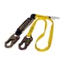 6ft Internal Shock Absorbing Safety Lanyard with Double Snap Hook  Connectors, 11027 Fall Protection Equipment