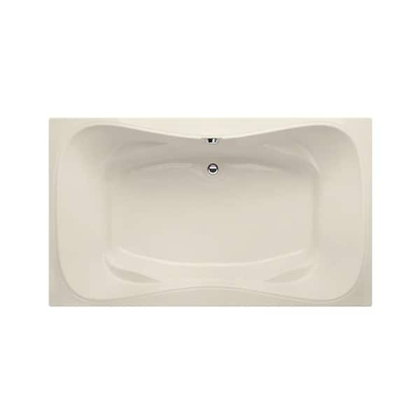 Hydro Systems Providence 60 in. Acrylic Rectangular Drop-in Whirlpool and Air Bath Bathtub in Biscuit