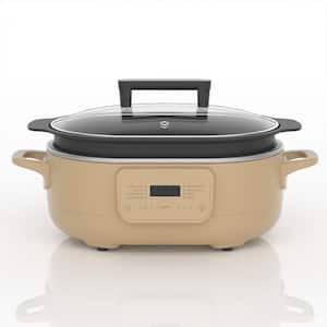 Zing 6 Qt. Oatmeal Programmable Slow Cooker with Mutli-function