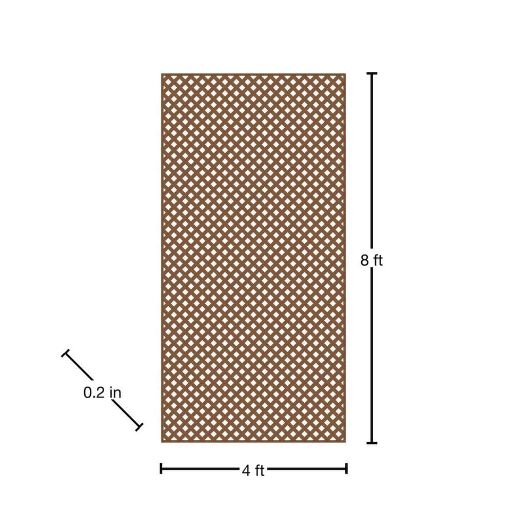 California Redwood Privacy Diamond Vinyl Lattice Panel