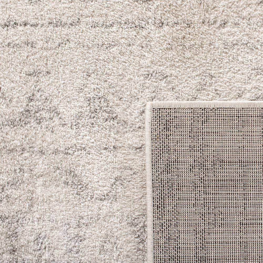 Ivory and Silver Rectangular Reversible Area Rug 6' x 9'