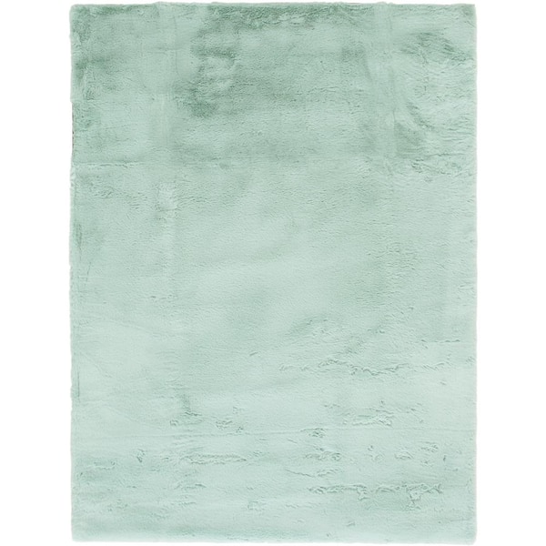 Home Decorators Collection Piper Seafoam 5 ft. x 7 ft. Solid Polyester Area Rug
