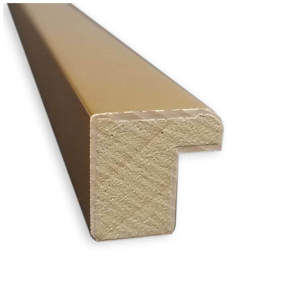 Polished Gold Rectangular Wood Wall Mirror 21 x 17 Inches