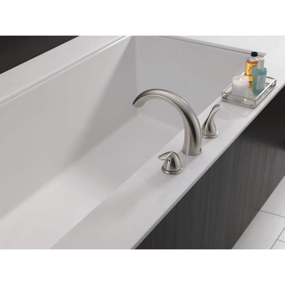 Stainless Steel Modern Widespread Deck Mounted Faucet