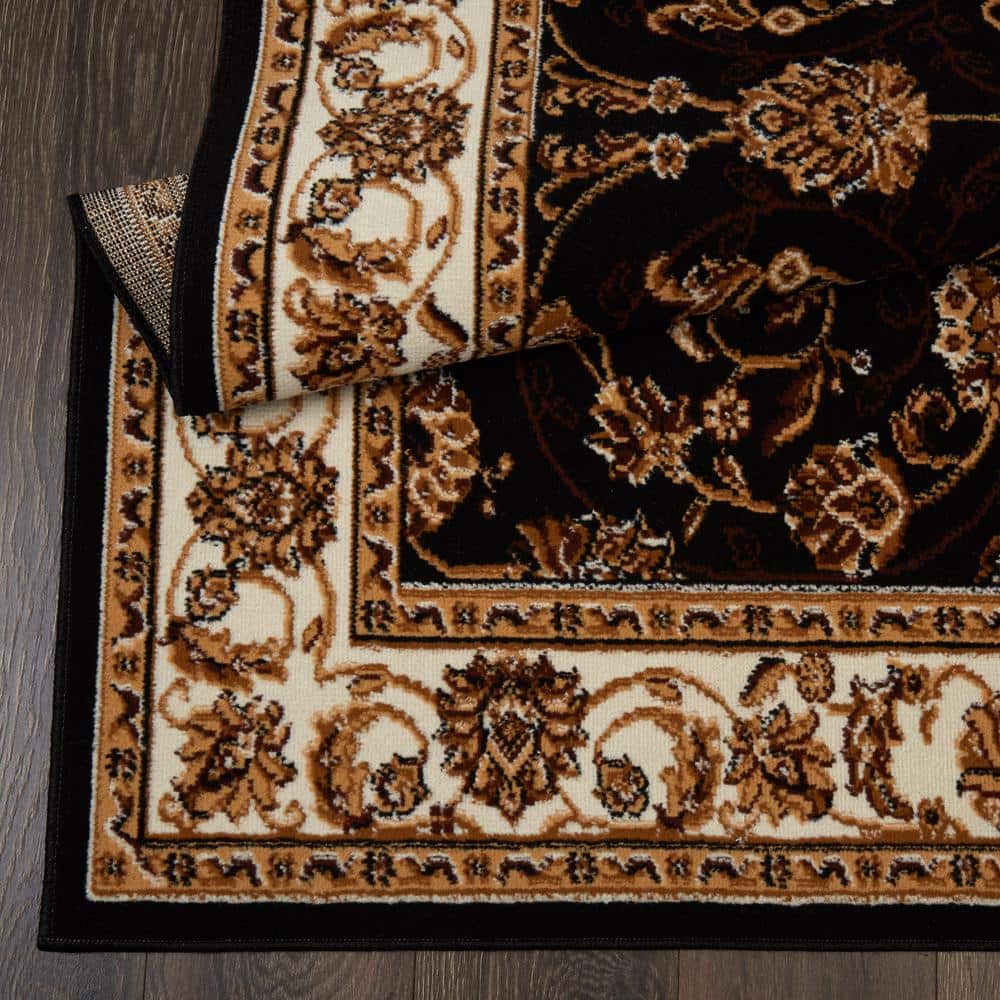 Ebony and Ivory Synthetic 3-Piece Area Rug Set