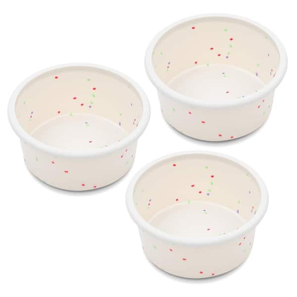 3-Pack 4 In. Silicone Mini Round Cake Pans with Metal Reinforced Frame, BPA Free, Oven Microwave Freezer
