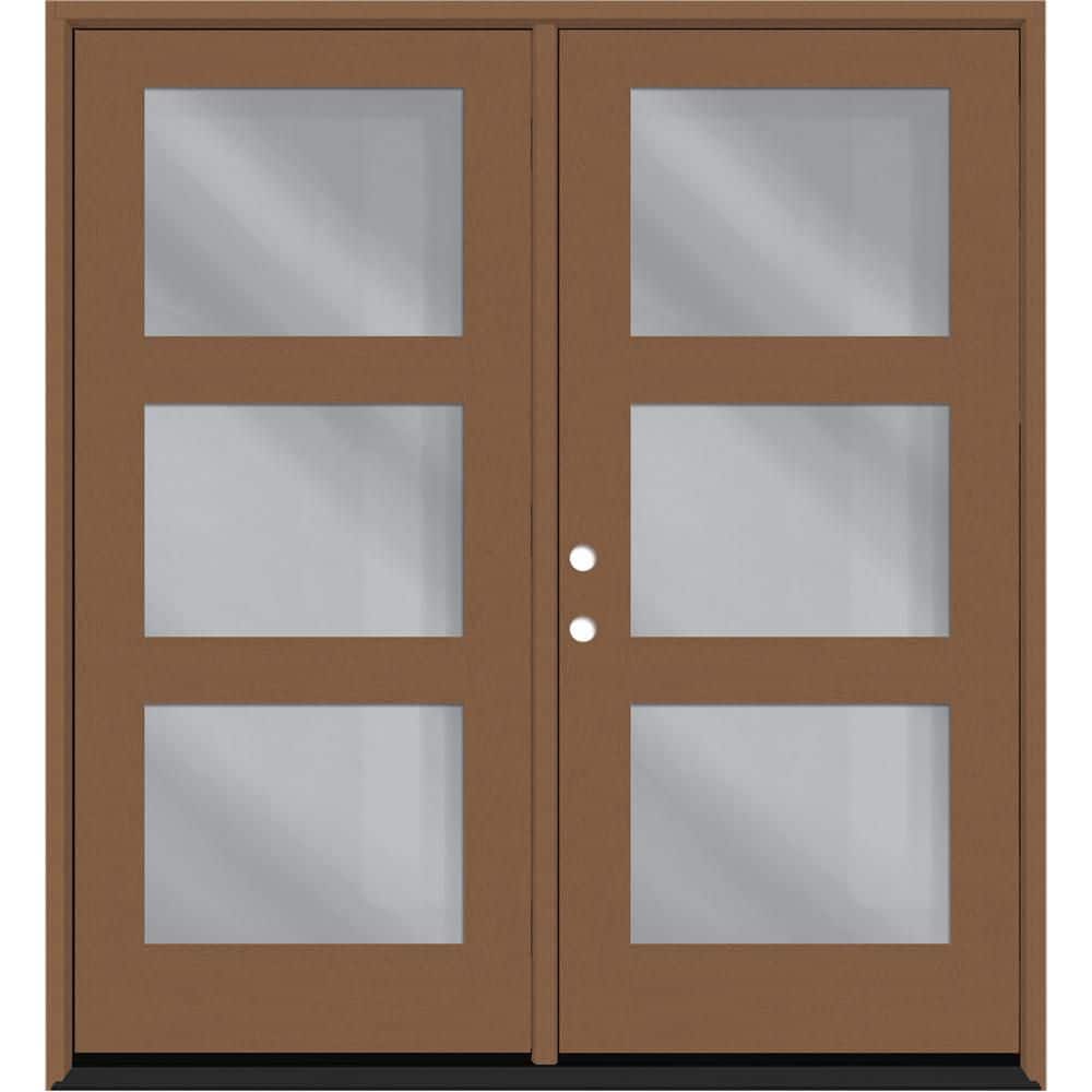 "Regency 60 in. x 80 in. Modern 3L Equal Clear Glass AutumnWheat RHIS Stained Fiberglass Retro Patio Door w/6""Jamb" price history on PriceWatchPro