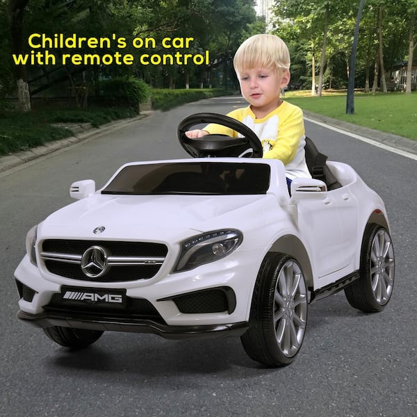 Licensed Mercedes Benz Electric Car 6-Volt Kid Ride On Car with Remote Control, White