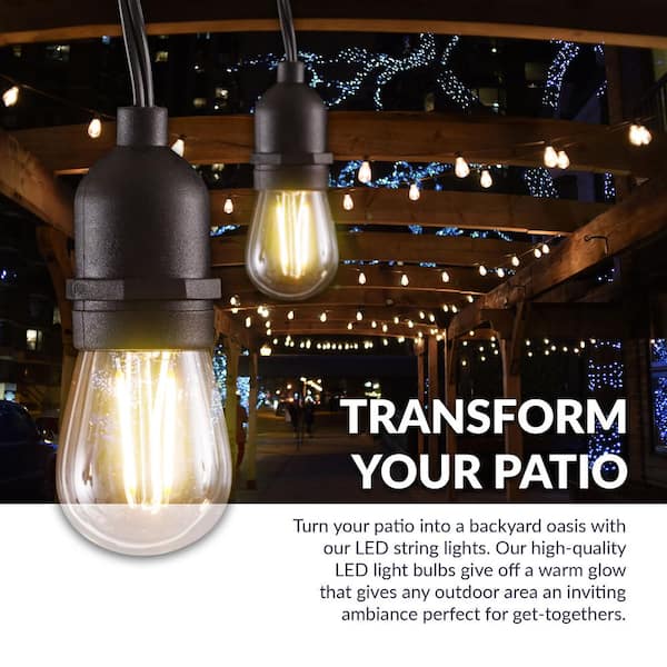 Newhouse Lighting 48 Ft 2 Watt Outdoor, Led Outdoor Light Bulbs Home Depot