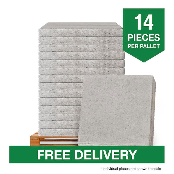 24 in. x 24 in. x 2 in. Pewter Square Concrete Step Stone (14-Pieces/56 sq. ft./Pallet)