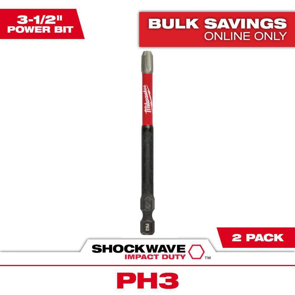 Milwaukee SHOCKWAVE Impact Duty 3-1/2 in. Phillips #3 Alloy